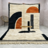 Beni Mrirt Rug – Premium Geometric Ivory Orange and Black Multicolor carpet