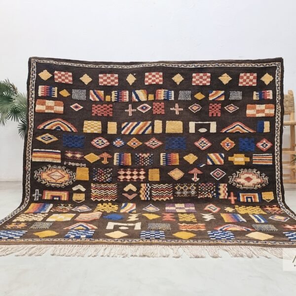 LAHFA Brown Wool Rug – Taznakht Carpet 6×7 - Image 3