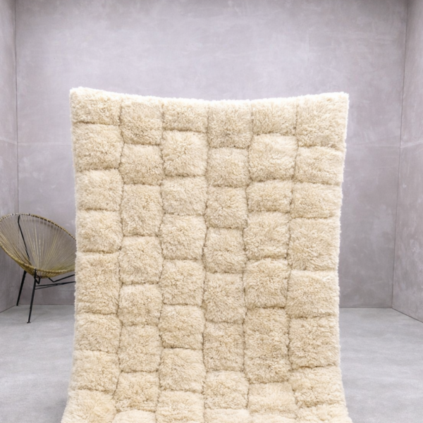 Beni Mrirt Rug – Premium Ivory tufted wool Rug - Image 4