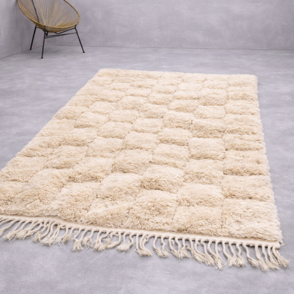 Beni Mrirt Rug – Premium Ivory tufted wool Rug - Image 5