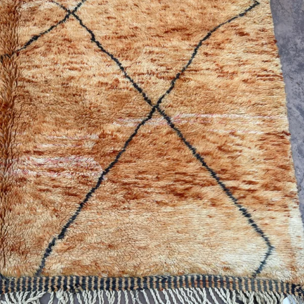 Beni Mrirt Rug – Premium Diamond Camel Brown and Black Multicolor rug - Image 4