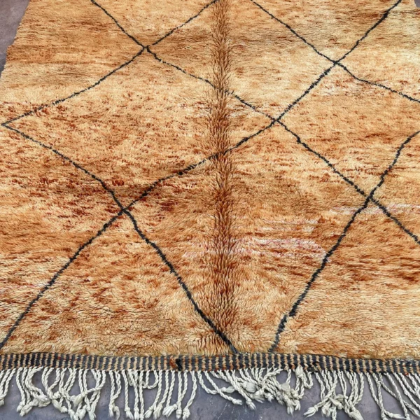 Beni Mrirt Rug – Premium Diamond Camel Brown and Black Multicolor rug - Image 9