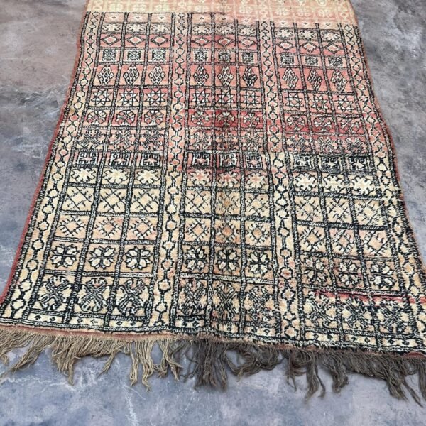 Alternative view of Vintage Style Beni mguild Rug – 5.5x8 ft Tribal Geometric colorful Abstract Carpet