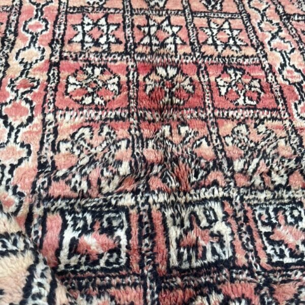 Vintage Style Beni mguild Rug – 5.5x8 ft Tribal Geometric colorful Abstract Carpet - Image 4
