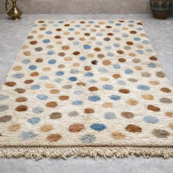 Alternative view of Beni Mrirt Wool Rug – Premium Colorful dotted Luxury Berber carpet