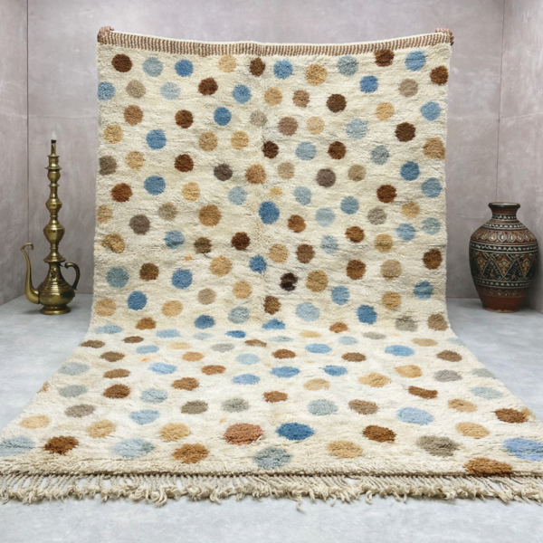 Beni Mrirt Wool Rug – Premium Colorful dotted Luxury Berber carpet