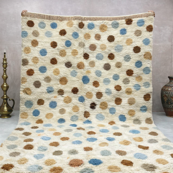 Beni Mrirt Wool Rug – Premium Colorful dotted Luxury Berber carpet - Image 5