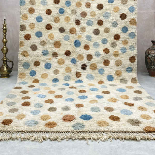 Beni Mrirt Wool Rug – Premium Colorful dotted Luxury Berber carpet - Image 6