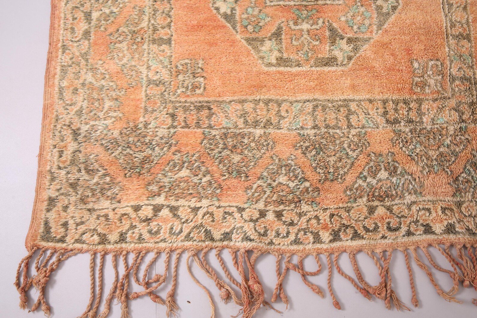 Vintage Style Beni mguild Rug – 7.2x14.8 ft Tribal Geometric Large Carpet - Image 7