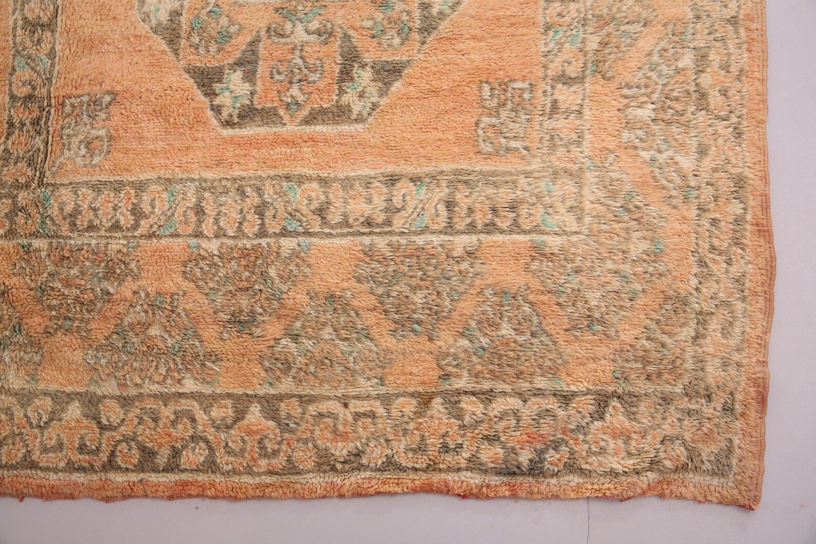 Vintage Style Beni mguild Rug – 7.2x14.8 ft Tribal Geometric Large Carpet - Image 10