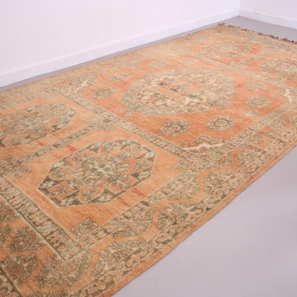 Alternative view of Vintage Style Beni mguild Rug – 7.2x14.8 ft Tribal Geometric Large Carpet