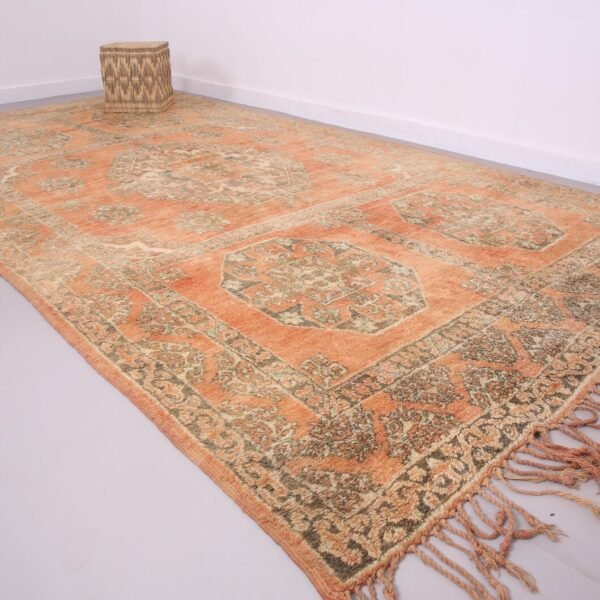 Vintage Style Beni mguild Rug – 7.2x14.8 ft Tribal Geometric Large Carpet - Image 4