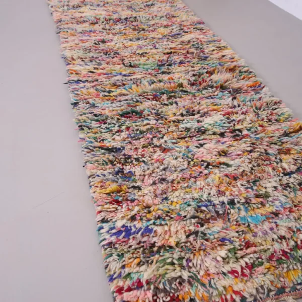 Alternative view of Beni Ourain Rug – 2.4x10.4 ft Runner Rainbow Abstract colorful Carpet