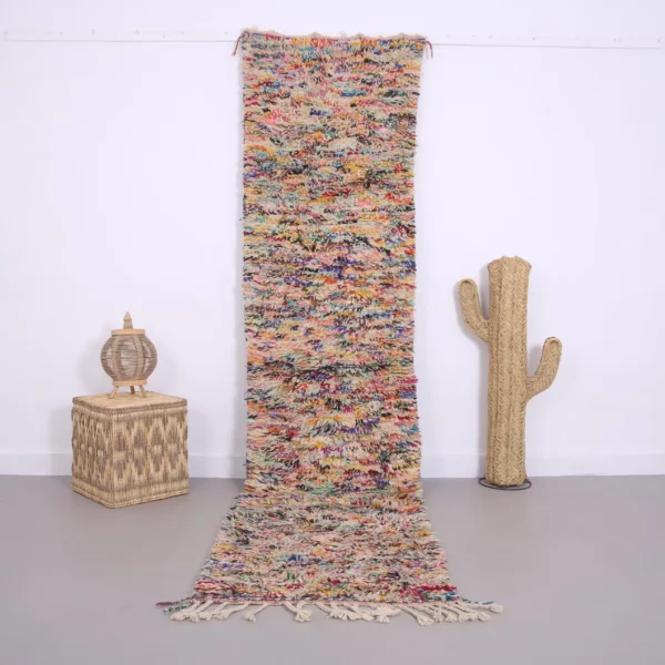 Beni Ourain Rug – 2.4x10.4 ft Runner Rainbow Abstract colorful Carpet