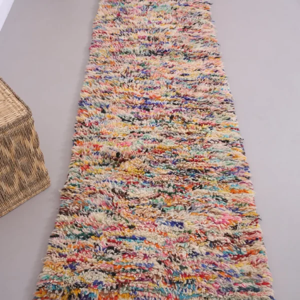 Beni Ourain Rug – 2.4x10.4 ft Runner Rainbow Abstract colorful Carpet - Image 7