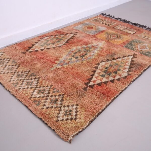 Vintage Style Beni mguild Rug – 4.4x7 ft Tribal Geometric colorful Carpet - Image 9