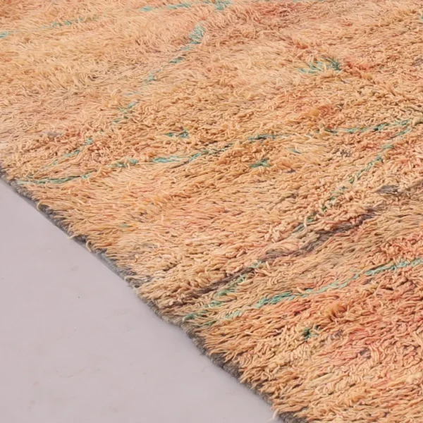 Vintage Style Beni mguild Rug – 5.9x11.8 ft Shag Geometric Brown Carpet - Image 11