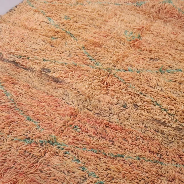 Vintage Style Beni mguild Rug – 5.9x11.8 ft Shag Geometric Brown Carpet - Image 12