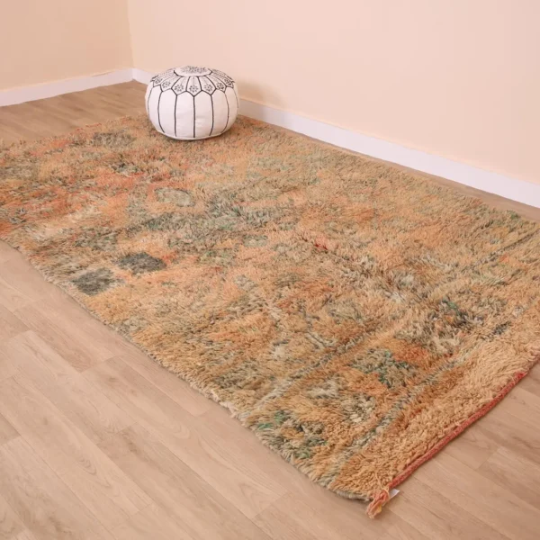 Vintage Style Beni mguild Wool Rug – 5.9x9.6 ft Tribal shag Berber boho Carpet - Image 10