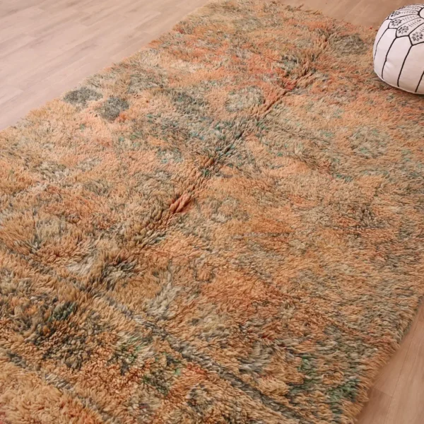 Alternative view of Vintage Style Beni mguild Wool Rug – 5.9x9.6 ft Tribal shag Berber boho Carpet