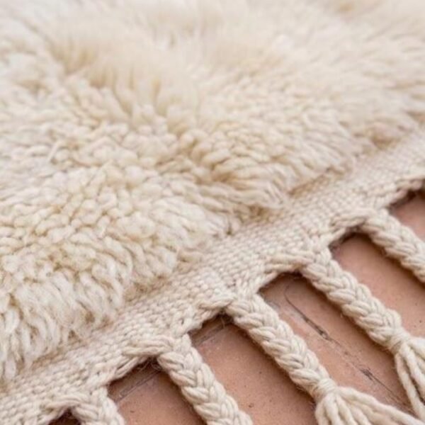 Beni Mrirt Rug – Premium Ivory beige off white tufted wool Rug - Image 5