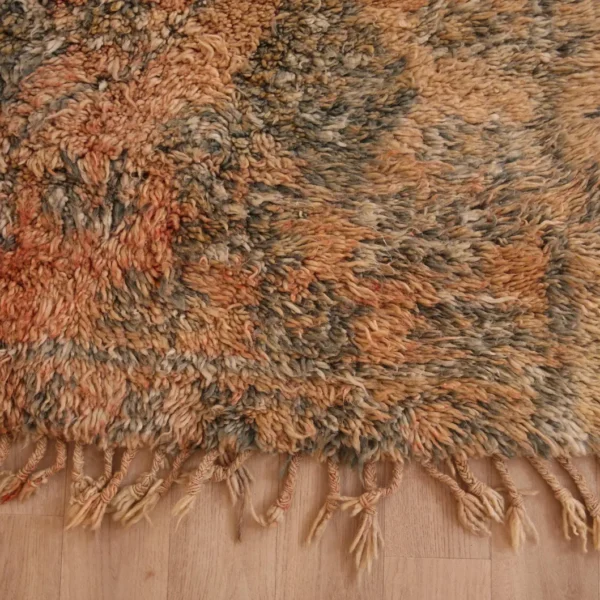 Vintage Style Beni mguild Wool Rug – 5.9x9.6 ft Tribal shag Berber boho Carpet - Image 5