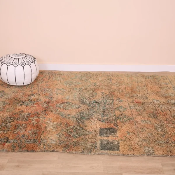 Vintage Style Beni mguild Wool Rug – 5.9x9.6 ft Tribal shag Berber boho Carpet - Image 7