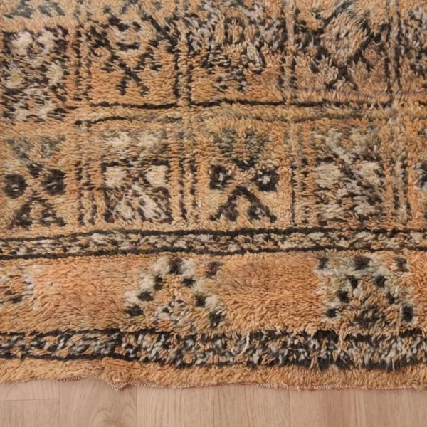 Vintage Style Beni mguild Wool Rug – 6.8x8.8 ft Tribal shag Artistic boho Carpet - Image 6