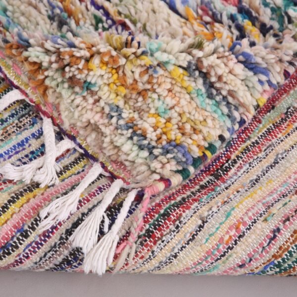 Beni Ourain Wool Rug – 2.9x5.3 ft Rainbow Abstract Funky colorful Carpet - Image 5