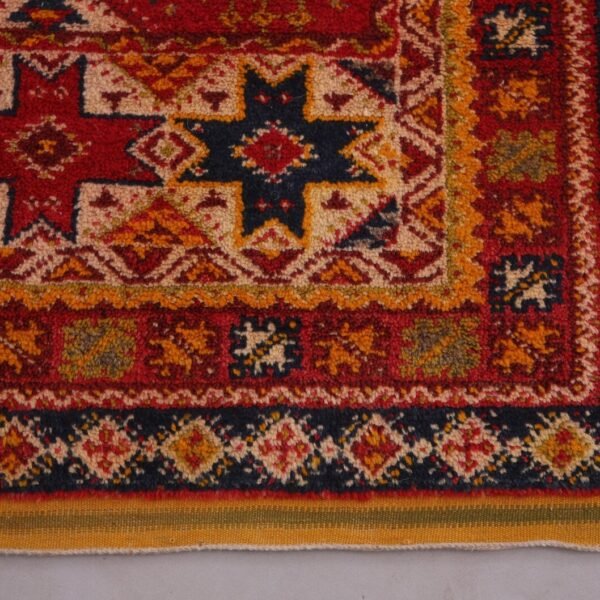 Taznakht  Wool Rug – 5.4x8.2 ft Colorful Sheep wool  Geometric Abstract motifs Carpet - Image 8