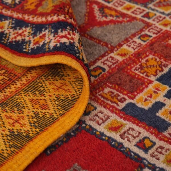 Taznakht  Wool Rug – 5.4x8.2 ft Colorful Sheep wool  Geometric Abstract motifs Carpet - Image 3