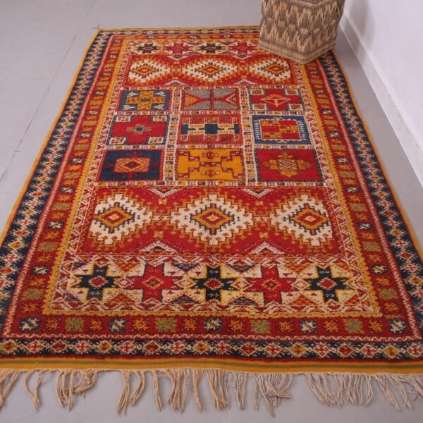 Alternative view of Taznakht  Wool Rug – 5.4x8.2 ft Colorful Sheep wool  Geometric Abstract motifs Carpet