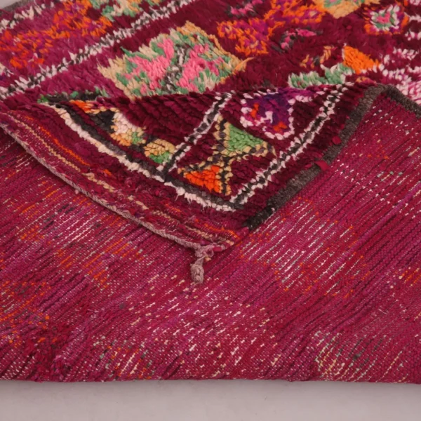 Vintage Style Beni mguild Wool Rug – 5.8x8.6 ft Tribal Pink Artistic Berber Colorful boho Carpet - Image 7