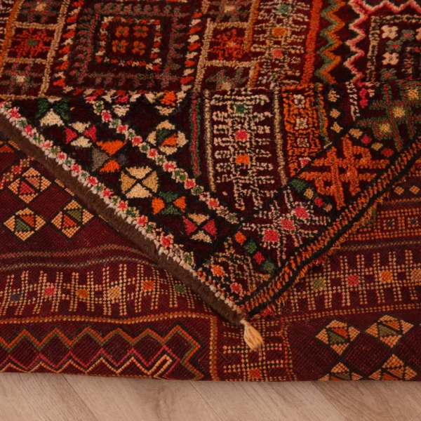 Vintage Style Beni mguild Wool Rug – 5.5x9.7 ft Tribal Artistic Berber Geometric Carpet - Image 8